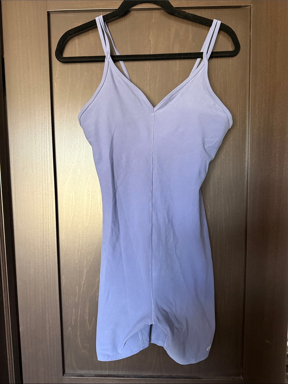 ALO Suns Out Onesie Yoga Infinity Blue Strappy Jumpsuit Romper
